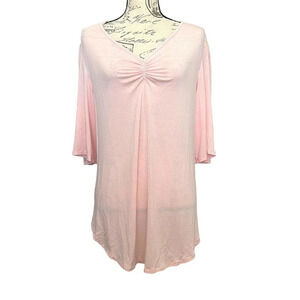 Melissa McCarthy Seven7 Flutter Sleeve Top Sz XL
